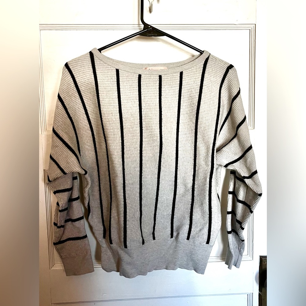 Gray striped sweater